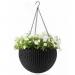 Fixtures Black Rattan Hanging Basket 25cm x 16cm NWT5914