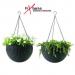 Fixtures Black Rattan Hanging Basket 25cm x 16cm NWT5914