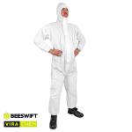 B-Click Once White Medium Disposable Coverall NWT5962-M