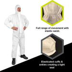 B-Click Once White Extra Large Disposable Coverall NWT5962-XL