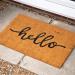 Fixtures Hello 33.5x60cm PVC Backed Coir Door Mat NWT5969