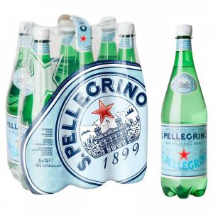 San Pellegrino Sparkling Water 6 X 1ltr Plastic Bottle NWT602