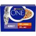Purina ONE Adult Cat Food Pouches Mini Fillets in Gravy Chicken & Beef 8 x 85g NWT6054