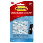 3M Command Mini Clear Hooks With Clear Strips 17006CLR NWT6067