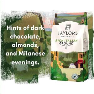 Taylors of Harrogate Rich Italian Ground Coffee 227g - PACK 6 NWT608P