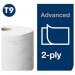 Tork 472193 T9 SmartOne Mini Toilet Roll 2-Ply 620 Sheets (Pack of 12) NWT6108