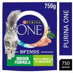 Purina ONE Indoor Dry Cat Food Turkey & Wholegrain 750g NWT6147