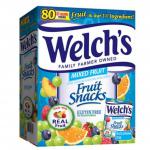 Welchs Fruit Snacks, Real Fruit 80 Pouches NWT6169