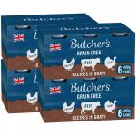 Butchers Recipes in Gravy Dog Food Tins 6x400g NWT6239