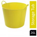 Gorilla Flexi Tub Yellow 26 Litre NWT6271