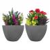 Strata Granite Square Top Round Base Planter 30cm GN561 NWT6272