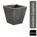 Strata Slate Pewter 32cm Short Tapered Planter GN688 NWT6274