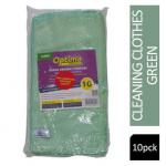 Janit-X Microfibre Cleaning Cloths Green Pack 10s NWT6302