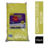 Janit-X Microfibre Cleaning Cloths Yellow Pack 10s NWT6303