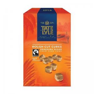 Tate  Lyle Rough Cut Fairtrade Demerara Sugar Cubes 1kg NWT635