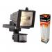 Powermaster 150W Eco Halogen PIR Black Floodlight Bulb Included, Not part of the Pack NWT6355