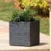 Strata Slate Pewter 32cm Short Square Planter GN686-PEW NWT6361