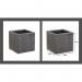 Strata Slate Pewter 32cm Short Square Planter GN686-PEW NWT6361