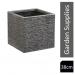 Strata Slate Pewter 38cm Tall Square Planter GN687-PEW NWT6362