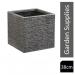 Strata Slate Pewter 38cm Tall Square Planter GN687-PEW NWT6362
