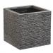 Strata Slate Pewter 38cm Tall Square Planter {GN687-PEW} NWT6362