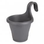 Elho Corsica Easy Hanger Single Grey Planter NWT6386