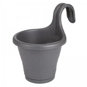 Elho Corsica Easy Hanger Single Grey Planter NWT6386