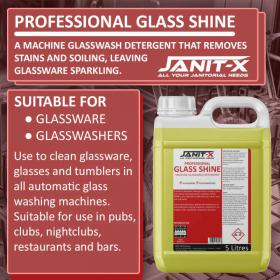Janit-X Professional Machine Glass Shine Detergent 5 Litre NWT6390