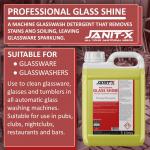 Janit-X Professional Machine Glass Shine Detergent 5 Litre - PACK (2) NWT6390P