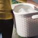 Addis Light Grey Rattan Hipster Laundry Basket - PACK (6) NWT6405P
