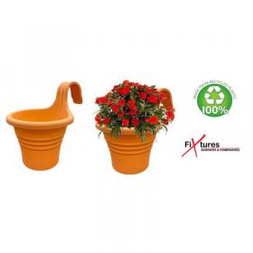 Fixtures Hang Easy Single Eco Planter Fence or Balcony Hook on Planters TerracottaOrange NWT6410