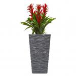 Fixtures Glaze Wave MEDIUM Planter Grey NWT6415