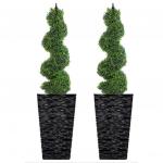 Fixtures Glaze Wave LARGE Planter Black NWT6418