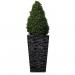 Fixtures Glaze Wave High Gloss LARGE Planter Black Indoor or Outdoor NWT6418