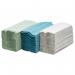 Maxima Green Single Ply C-Fold Hand Towels Green 12x240s NWT643