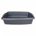 Deluxe Cat Litter Tray Silver 40x30x10cm NWT6471