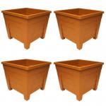This picture features a Grosvenor Square planter in beautiful terracotta, measuring 38cm. The planter is part of a Fixtures business that specializes in homewares and garden maintenance. The vibrant terracotta color adds a touch of warmth to any outdoor space.