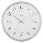 Acctim Yoko White & Chrome Wall Clock 32cm - PACK (6) NWT6522P