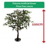 Fixtures Artificial Green Ficus Tree 100cm NWT6589