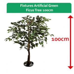 Fixtures Artificial Green Ficus Tree 100cm NWT6589