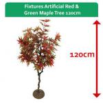 Fixtures Artificial Red & Green Maple Tree 120cm NWT6590