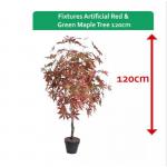 Fixtures Artificial Red & Green Maple Tree 120cm NWT6590
