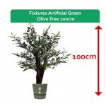 Fixtures Artificial Green Olive Tree 100cm NWT6591