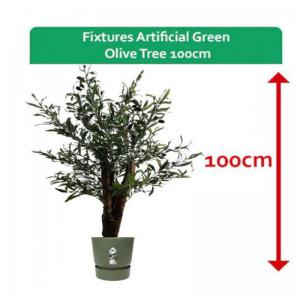 Fixtures Artificial Green Olive Tree 100cm NWT6591