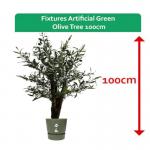 Fixtures Artificial Green Olive Tree 100cm NWT6591
