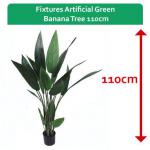 Fixtures Artificial Green Banana Tree 110cm NWT6597