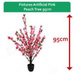 Fixtures Artificial Pink Peach Tree 95cm NWT6600