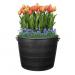 Strata Indoor or Outdoor Blacksmith Patio Planter 35cm, Black Wide Planters (121574) NWT6611