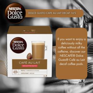 Dolce Gusto Cafe Au Lait Decaf 16s NWT6615P