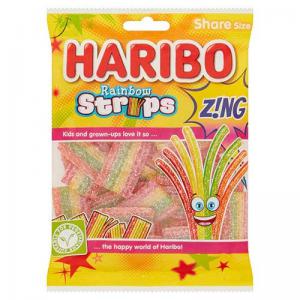Haribo Rainbow Stripes Sweets 130g Bag NWT6627P
